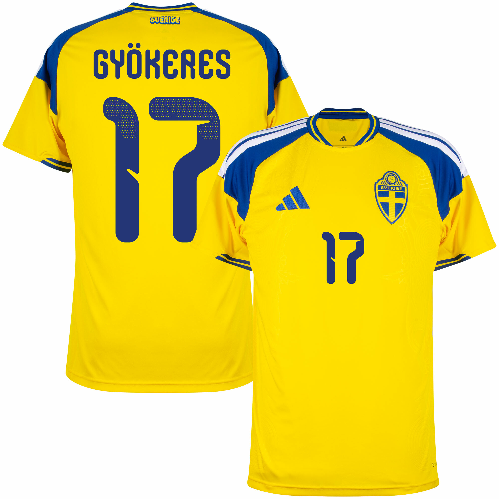 Sweden Home Györkeres 17 Fan Jersey Shirt 2026-2027 World Cup