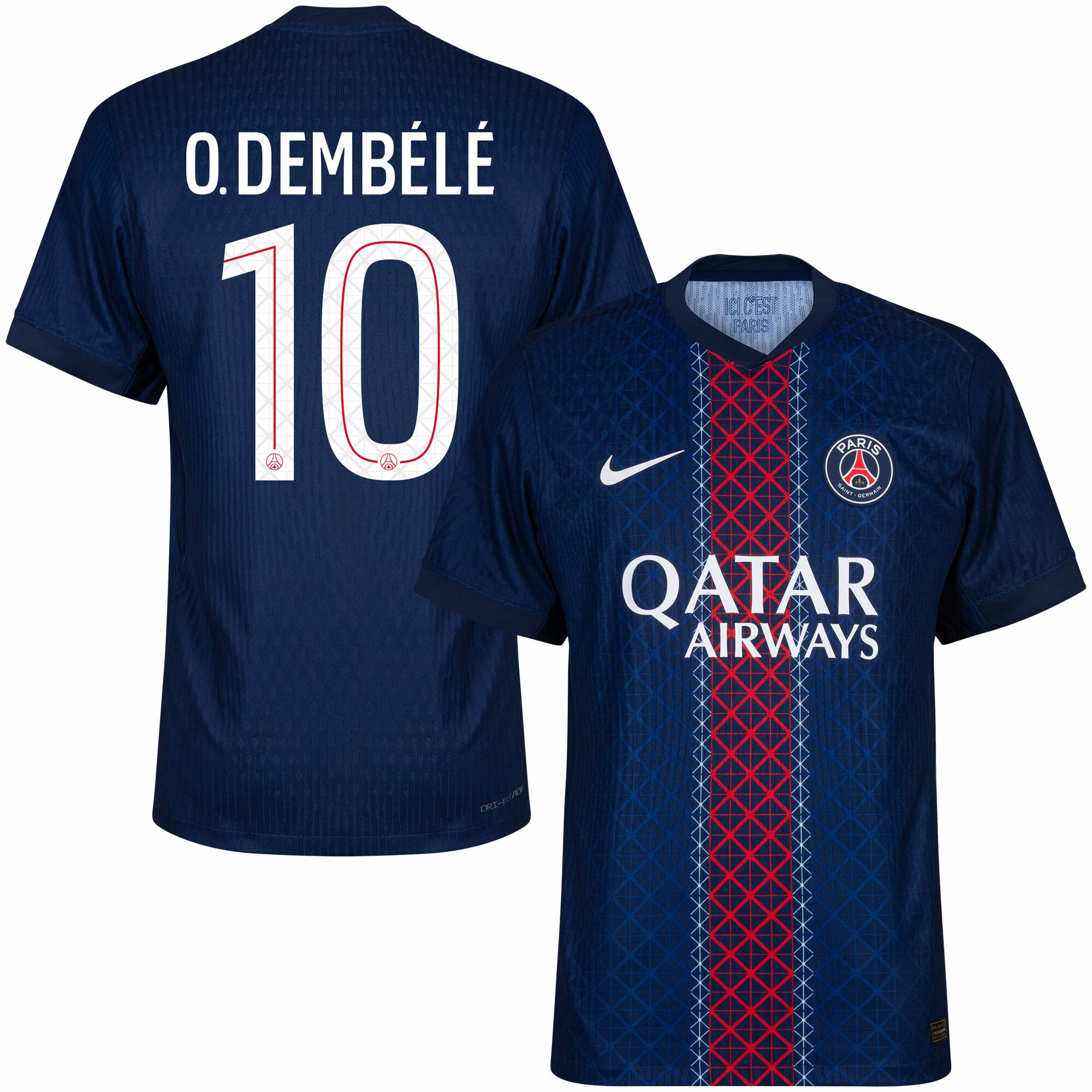 PSG Home O.Dembélé 10 Fan Jersey Shirt 2025-2026 (Champions League)