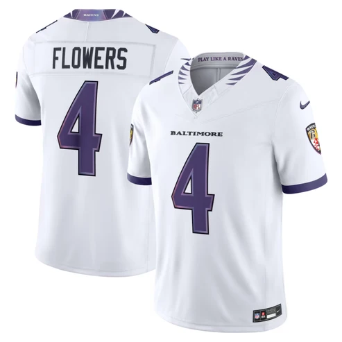 NFL Baltimore Ravens Vapor Limited White 2026 Flowers