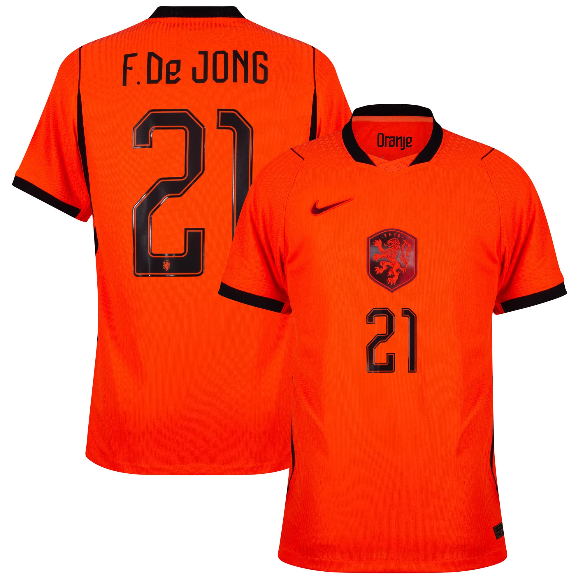 Holland Aero-Fit Match Home F De Jong 21 Fan Jersey 2026-2027 (Official Printing) - Image 1