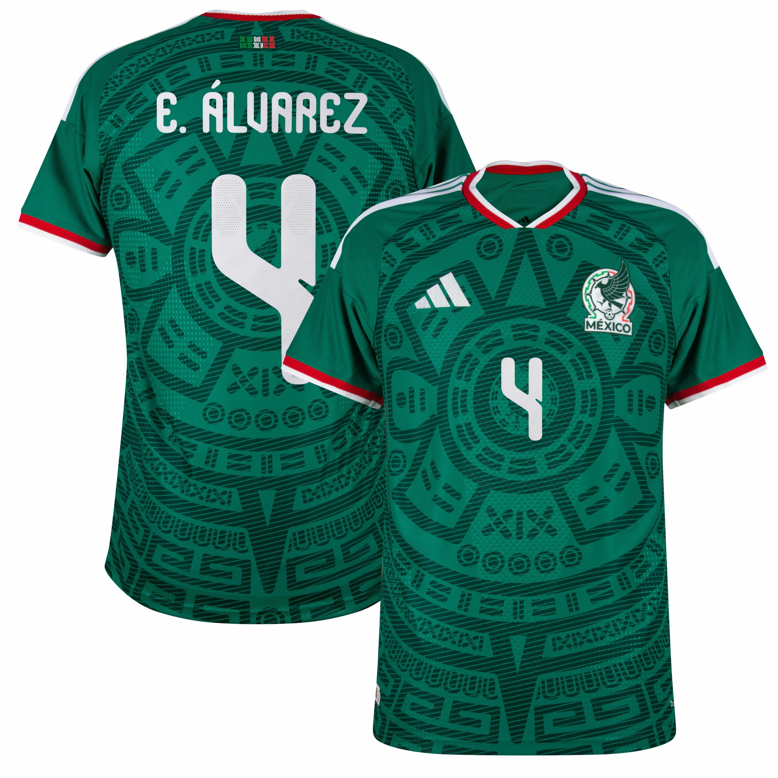 Mexico Authentic Player Home E. Álvarez 4 Shirt 2026-2027 (Official Printing) - Image 1