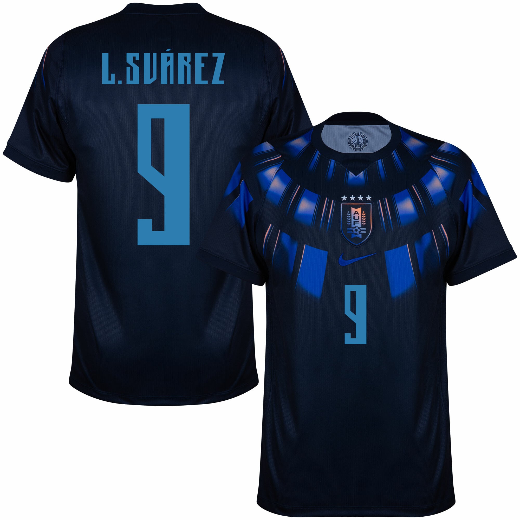 Uruguay Away Fan Jersey L.Suárez 9 Shirt 2026-2027 (Fan Style Printing) - Image 1
