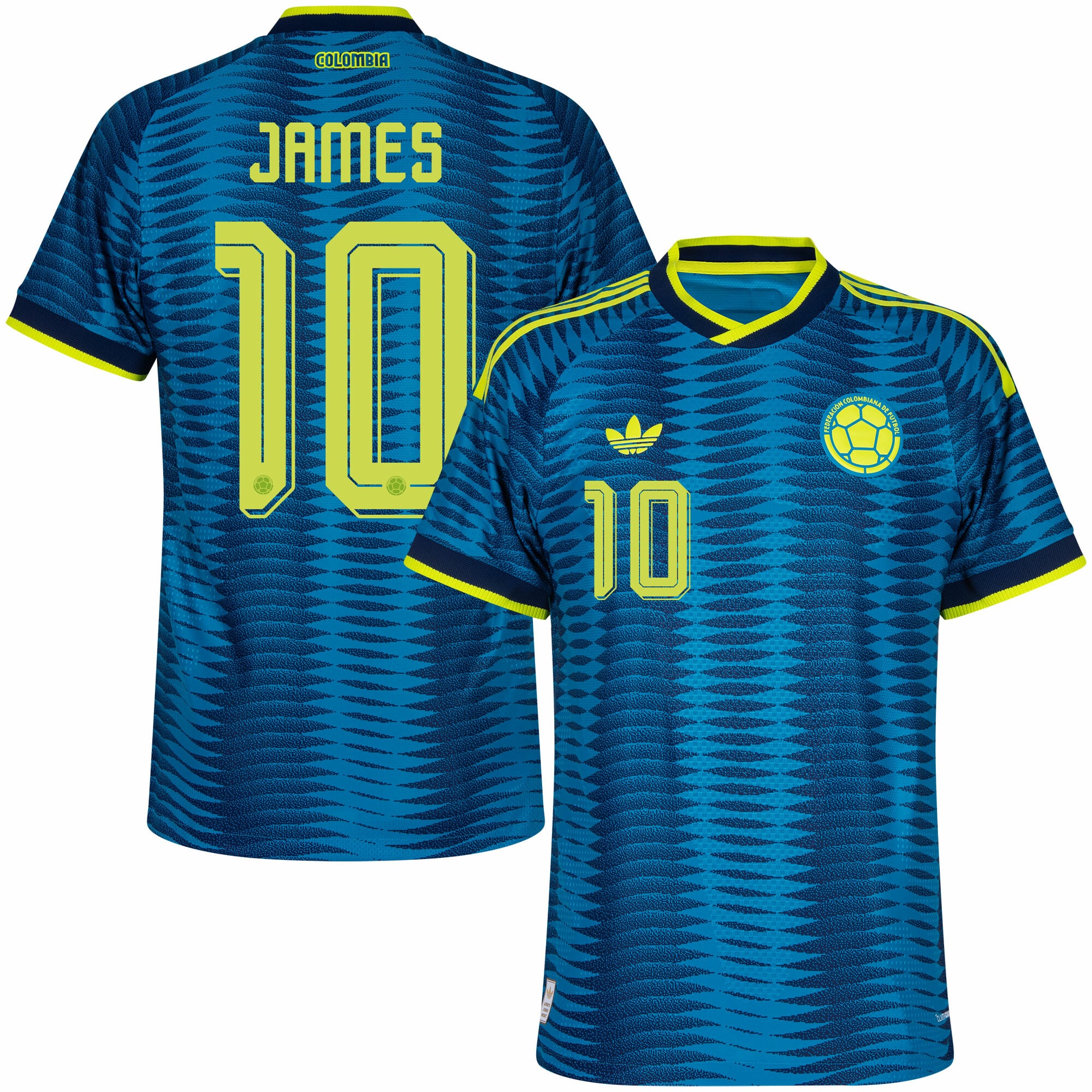 Colombia Authentic Player Away James 10 Shirt 2026-2027 (Official Printing)
