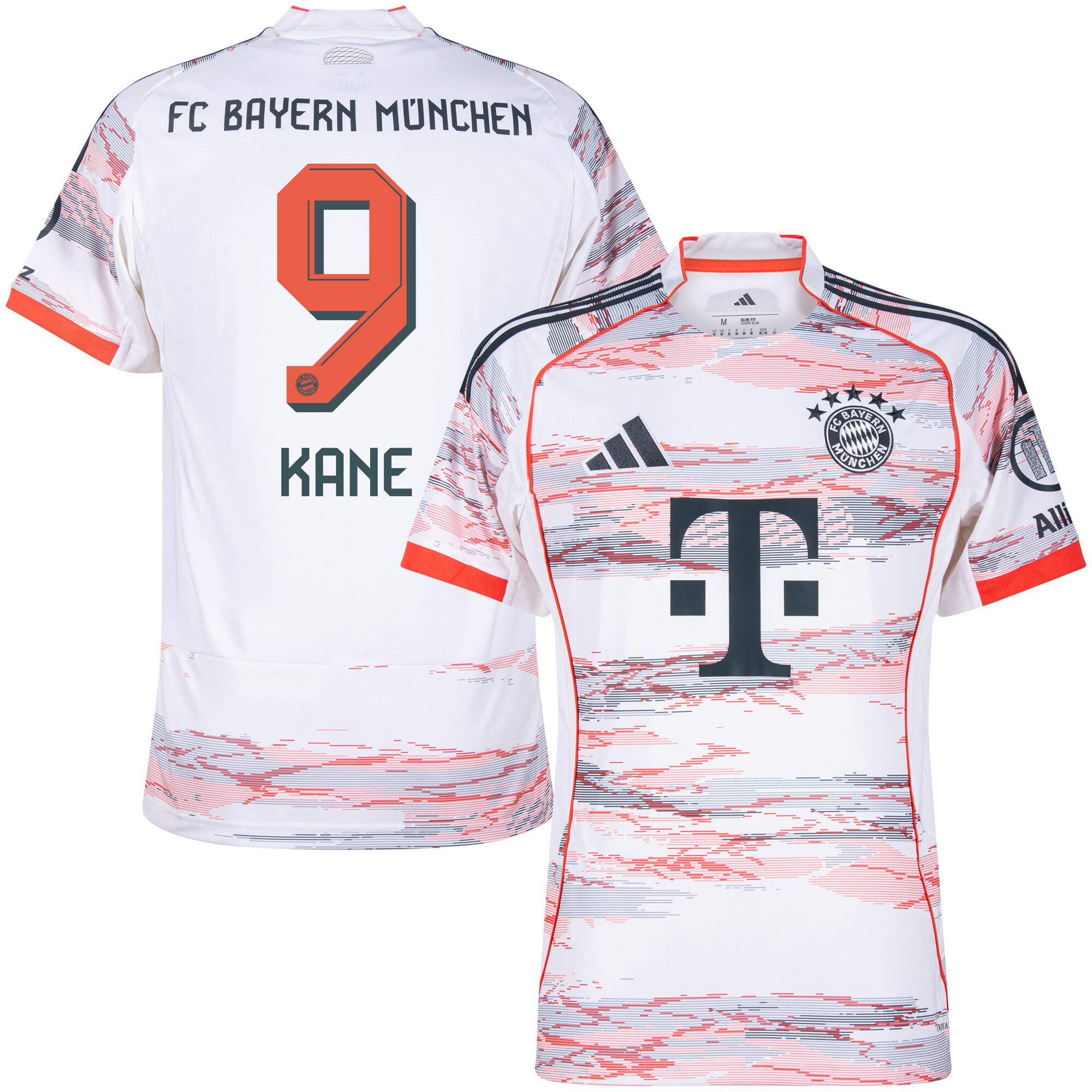 Bayern Munich Away Kane 9 Fan Jersey Shirt 2025-2026 (Official Printing)