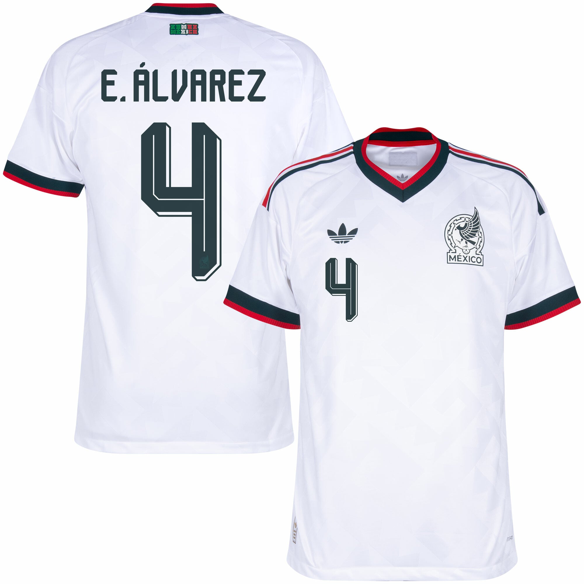 Mexico Authentic Player Away E. Álvarez 4 Shirt 2026-2027 (Official Printing)