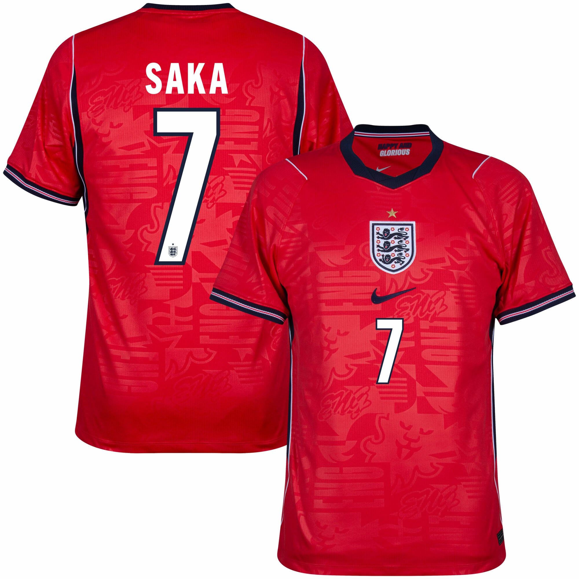 England Away Fan Jersey Saka 7 Shirt 2026-2027 (Official Printing)