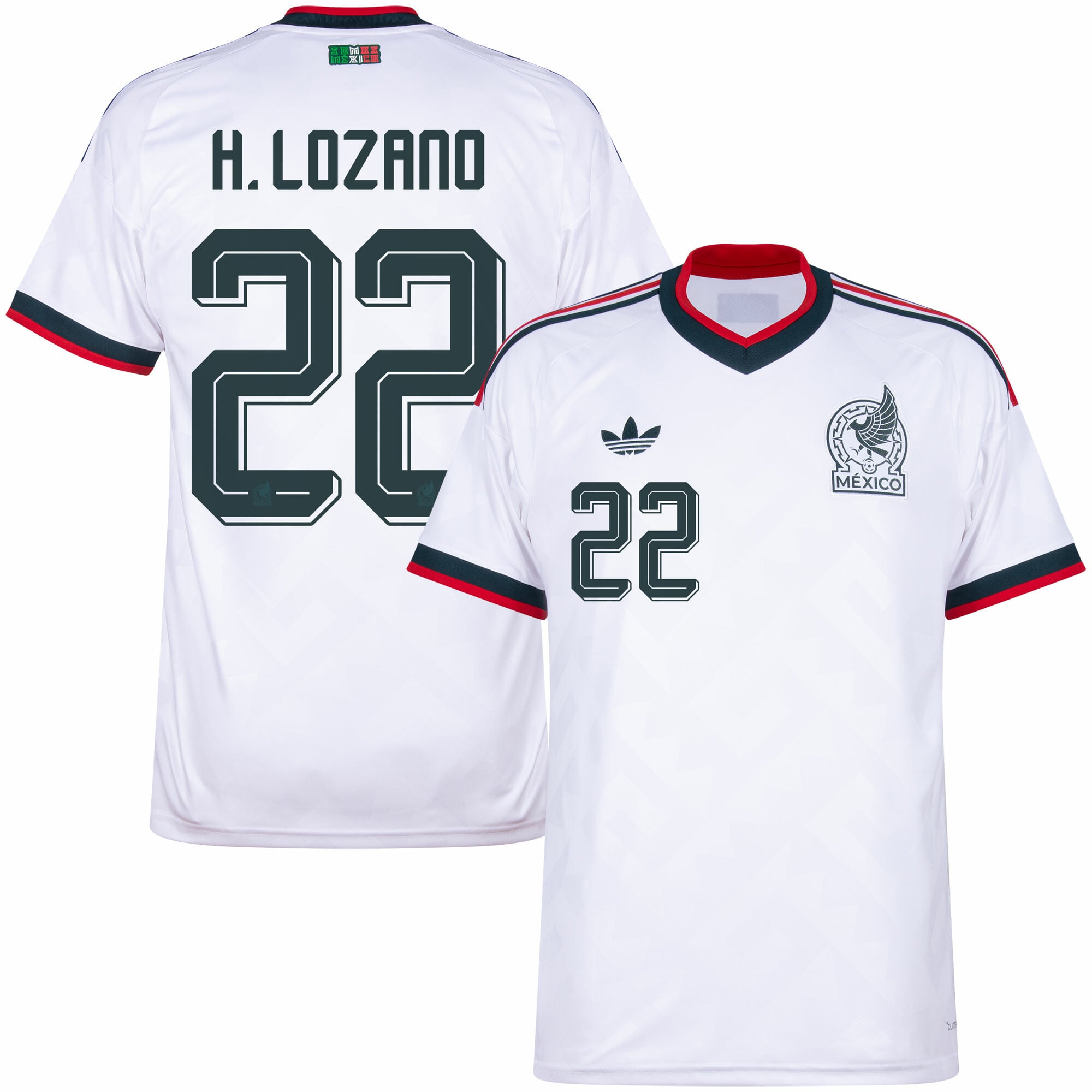 Mexico Away Fan Jersey H.Lozano 22 Shirt 2026-2027 (Official Printing)
