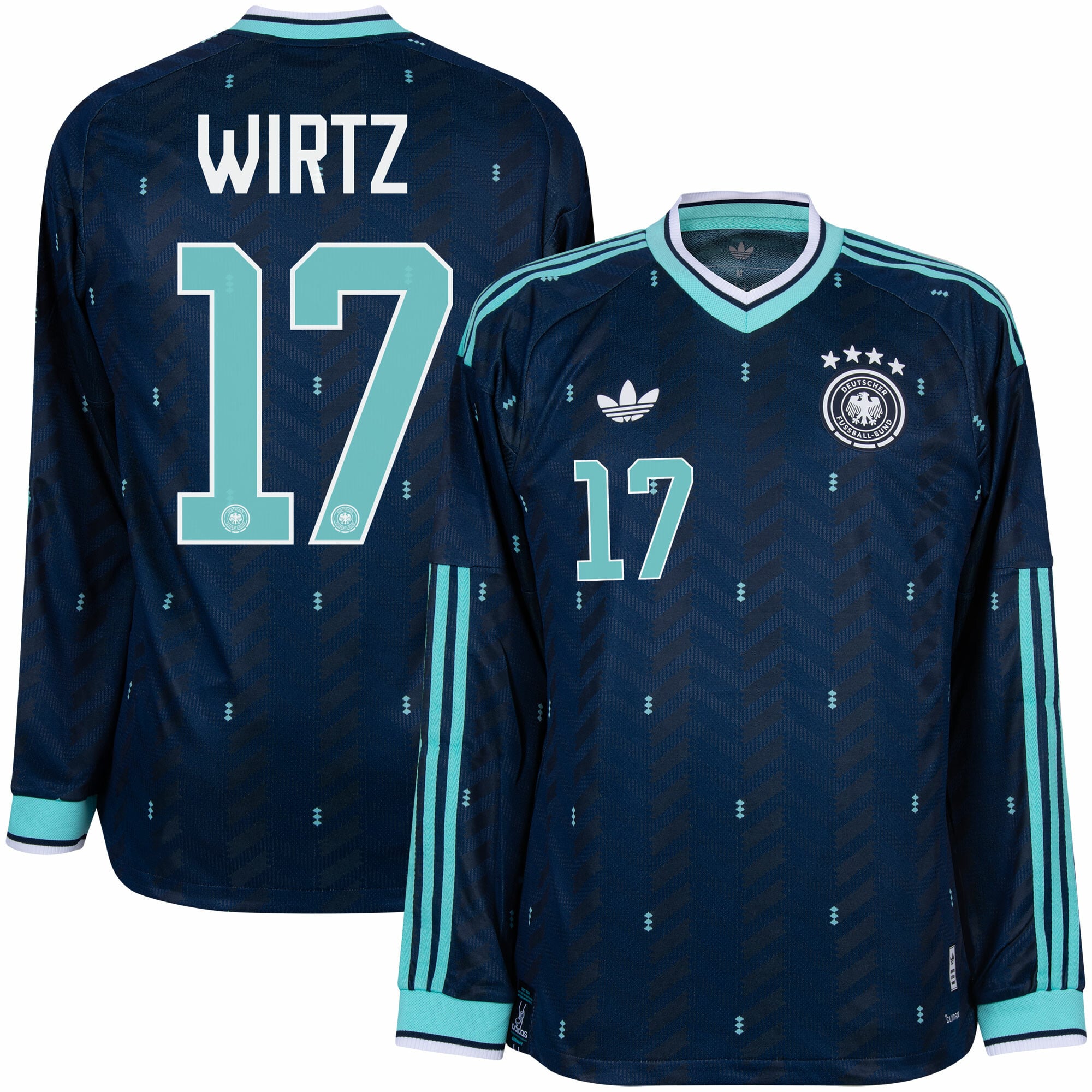 Germany Authentic Player Away L/S Wirtz 17 Shirt 2026-2027 (Official Printing)