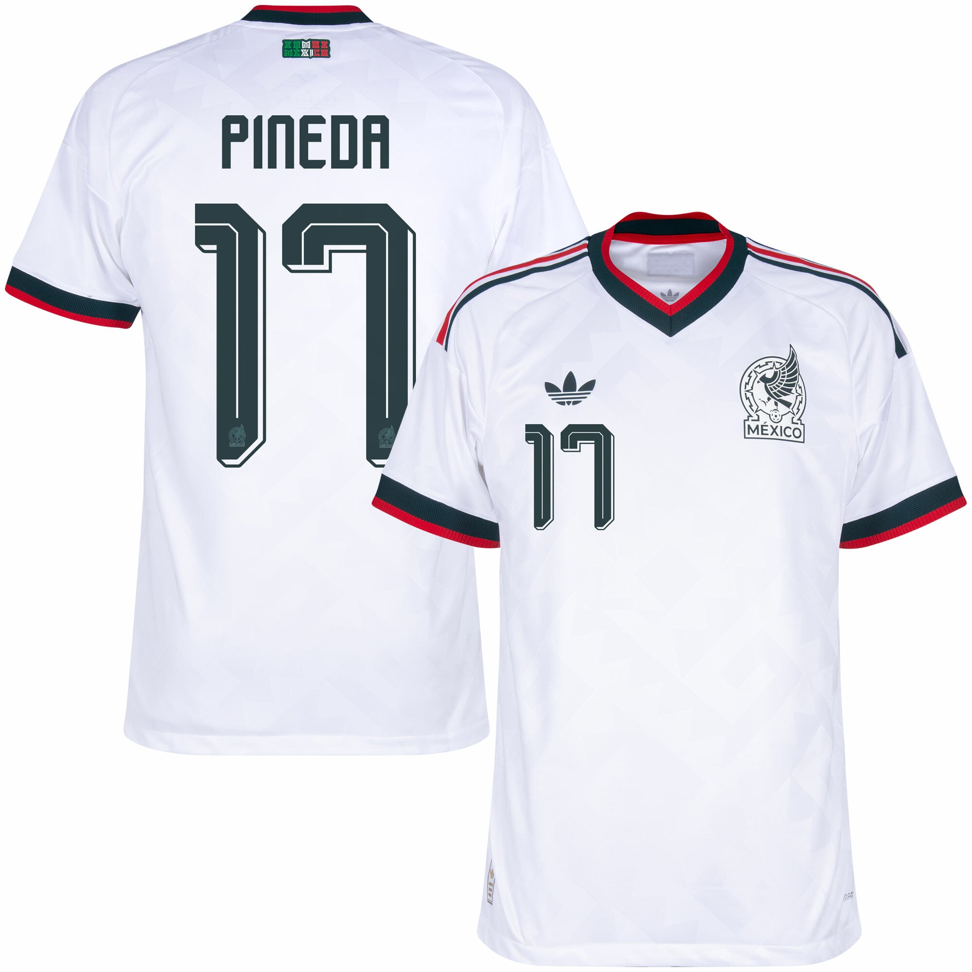Mexico Away Fan Jersey Pineda 17 Shirt 2026-2027 (Official Printing)