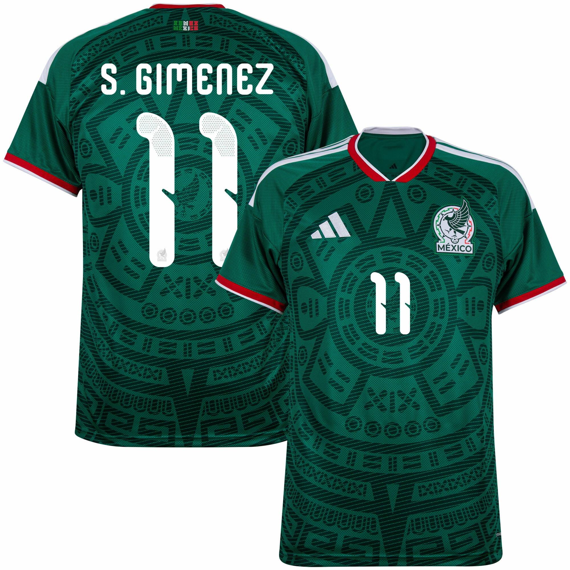 Mexico Home Fan Jersey S. Gimenez 11 Shirt 2026-2027 (Official Printing)