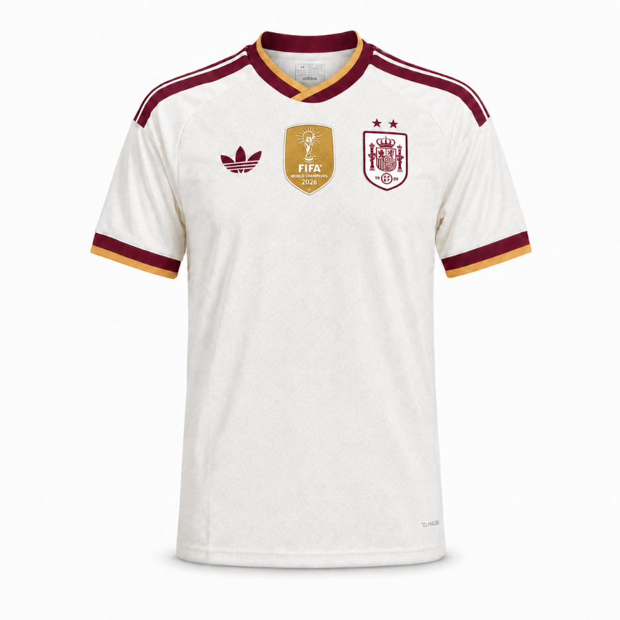 Spain Away Shirt 2026 World Champion Patch
