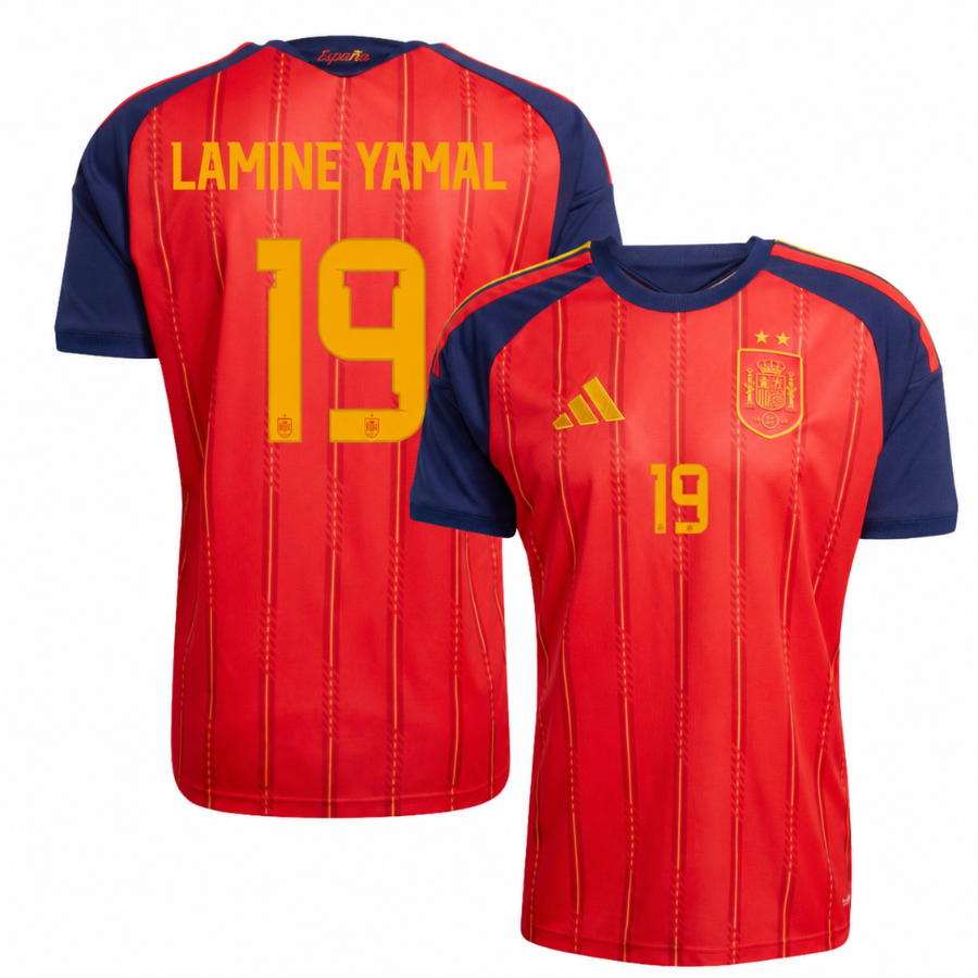 Spain Home Lamine Yamal #19 Fan Jersey 2026 World Cup