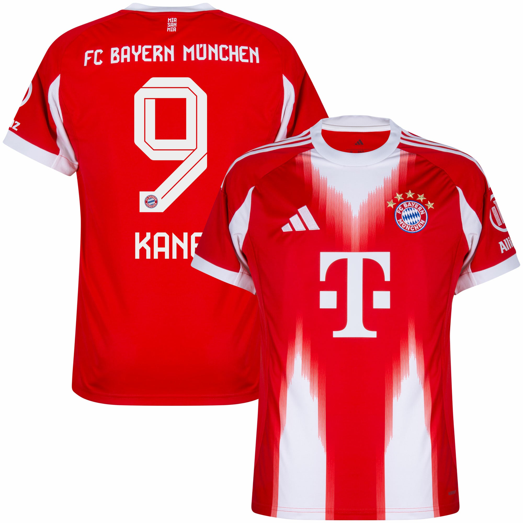Bayern Munich Home Kane 9 Fan Jersey Shirt 2025-2026 (Official Printing)