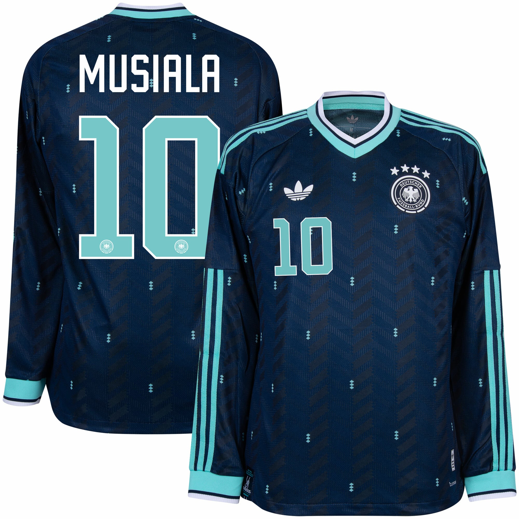 Germany Authentic Player Away Away L/S Musiala 10 Shirt 2026-2027 (Official Printing)