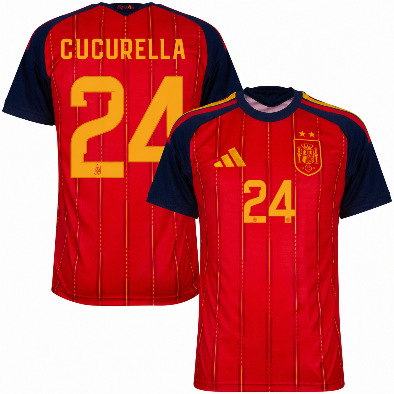 Spain Home Cucurella 24 Jersey 2026 World Cup