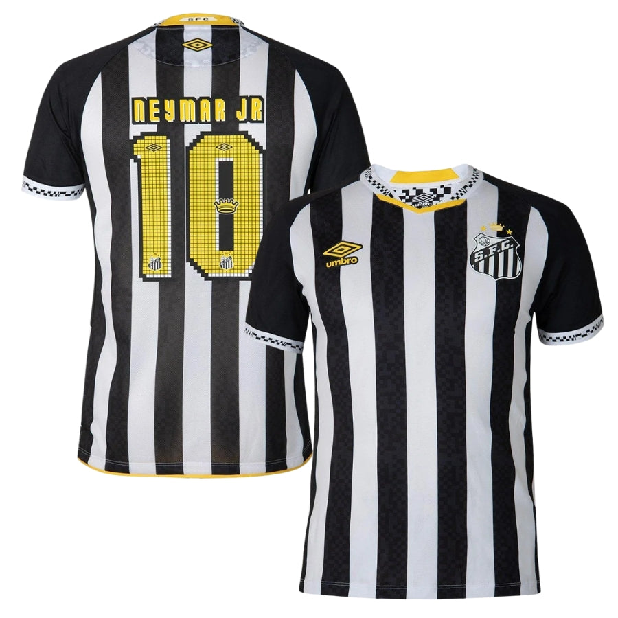 Santos Away Neymar JR 10 Fan Jersey 2025/26 Official Printing - Image 1