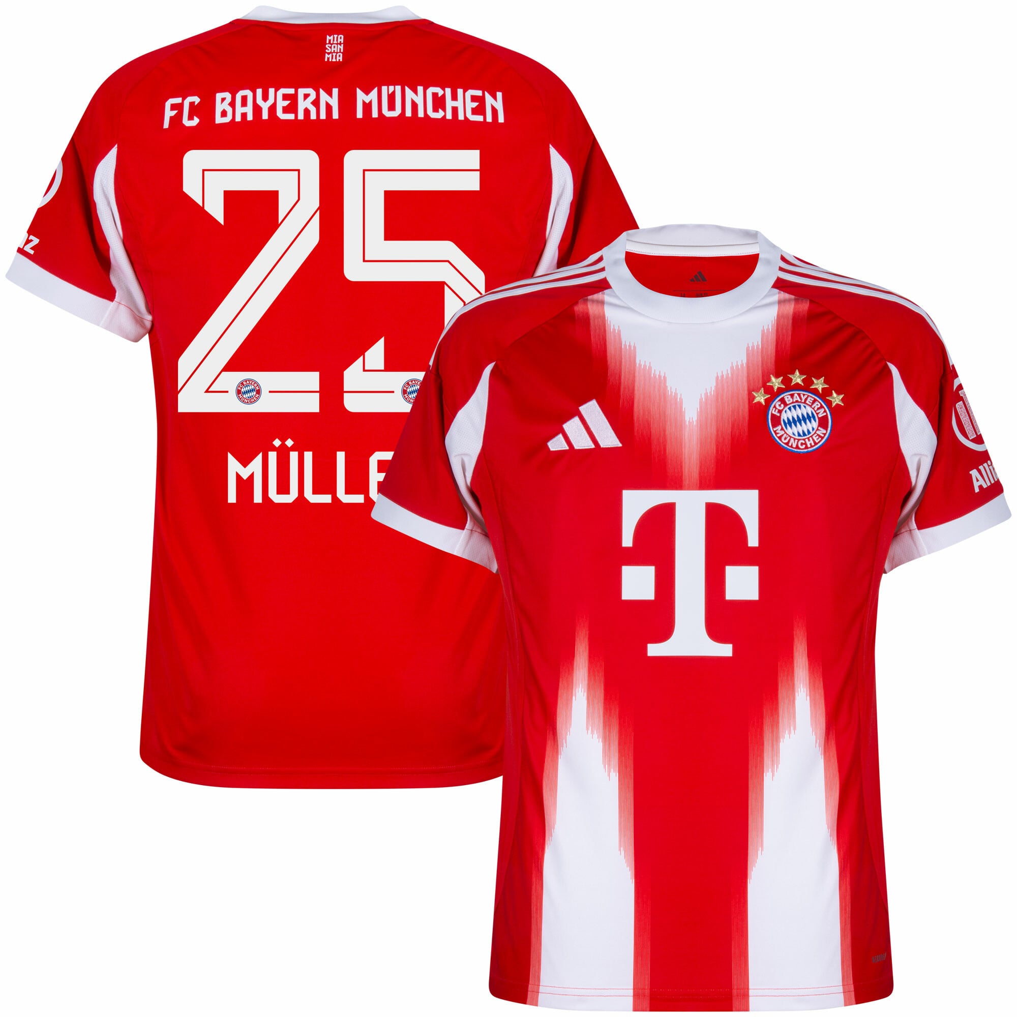 Bayern Munich Home Müller 25 Fan Jersey Shirt 2025-2026 (Official Printing) - Image 1
