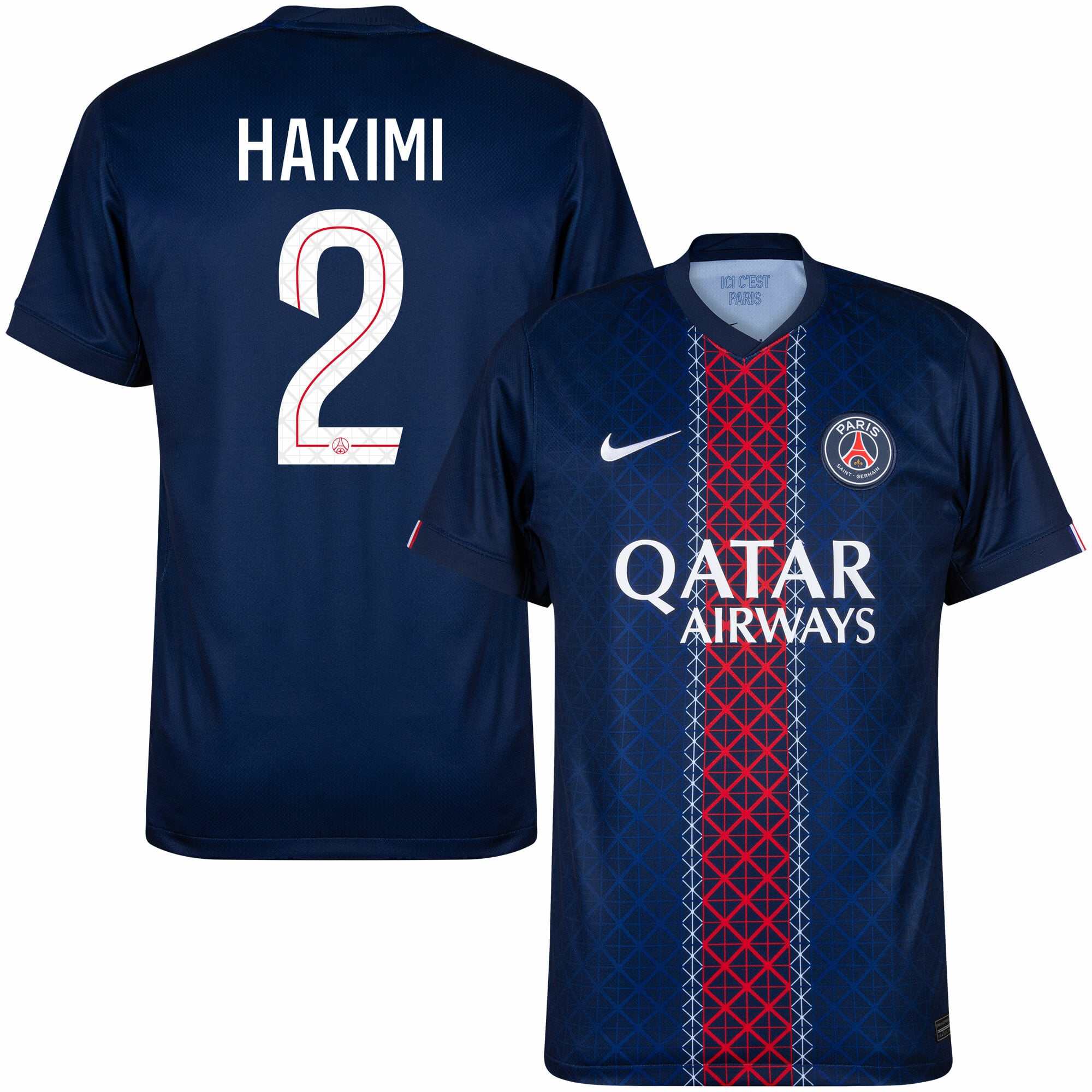 PSG Home Hakimi 2 Fan Jersey Shirt 2025-2026 (Champions League) - Image 1