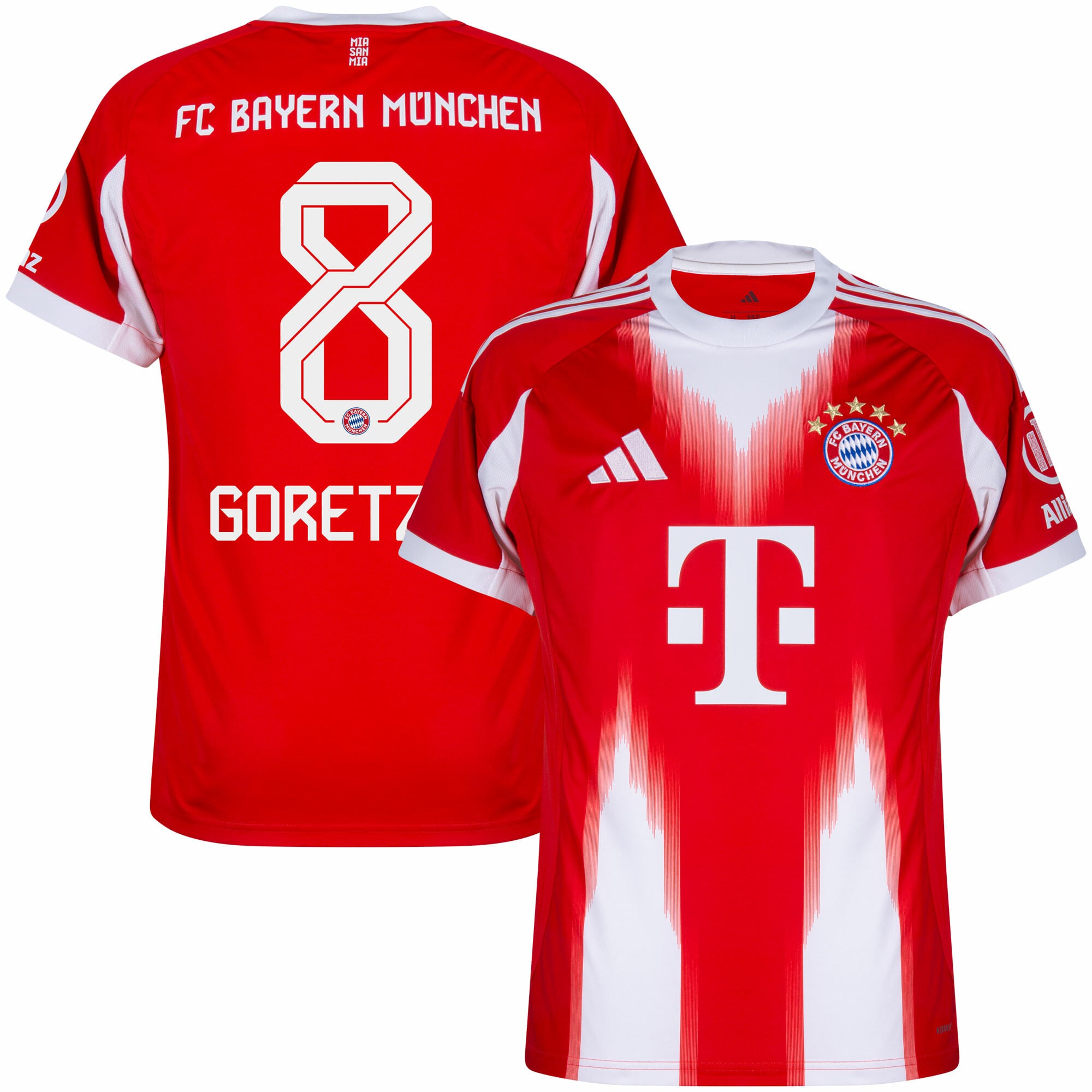Bayern Munich Home Goretzka 8 Fan Jersey Shirt 2025-2026 (Official Printing)