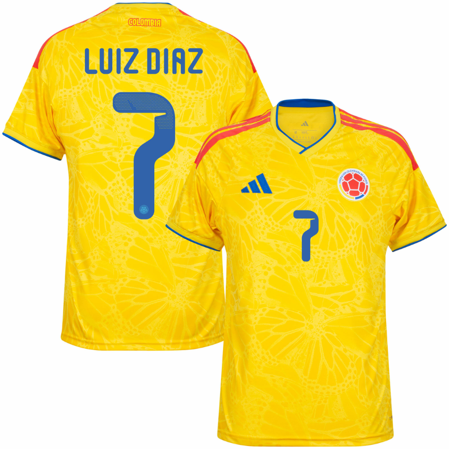 Colombia Luiz Diaz 7 Home 2026 Player World Cup - Image 1