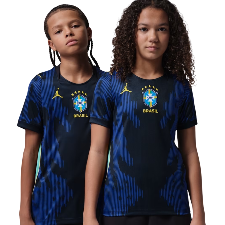 Kids kit Brazil Away Fan Jersey Shirt 2026 - Image 1